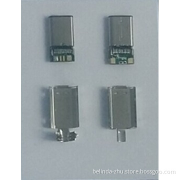 USB C Type with Capacitor and Resistor 3.0 Soldering 10 Pin